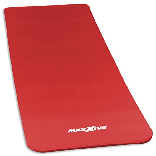 MAXXIVA Gymnastikmatte Rot Fitnessmatte Yogamatte 190x60x1,5 cm Schadstofffrei inklusive Tragegurt