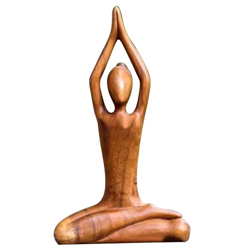FIYSON Frau Skulptur Yoga-Pose Figur,Body Talk Skulptur Yoga,Polyresin Yoga-Statuen Mädchen Arts Deko Heim Tisch Dekorative für Wohnzimmer Schlafzimmer Büro Geschenk für Yoga-Liebhaber,18cm (Stil 2)