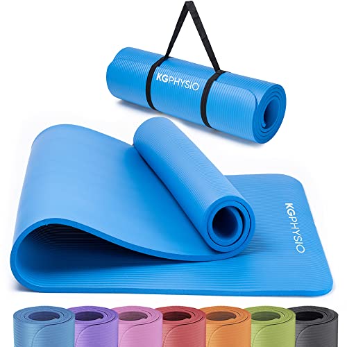 KG Physio Yogamatte Rutschfest und Gepolstert - Yoga Matte mit Tragegurt, Fitnessmatte, Turnmatte, Sportmatte...