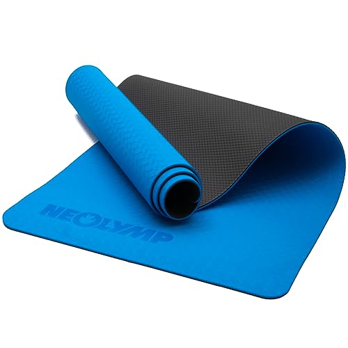 NEOLYMP Yoga- & Sportmatte - Rutschfeste, dicke und TPE-Trainingsmatte mit Trageriemen für Yoga, Pilates und Fitnesstraining - weiche Oberfläche