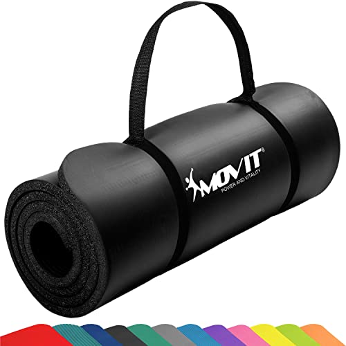 MOVIT Gymnastikmatte, hautfreundlich und phthalatfrei, in 3 Größen und 12 Farben - Auswahl: 190cm x 100cm x...