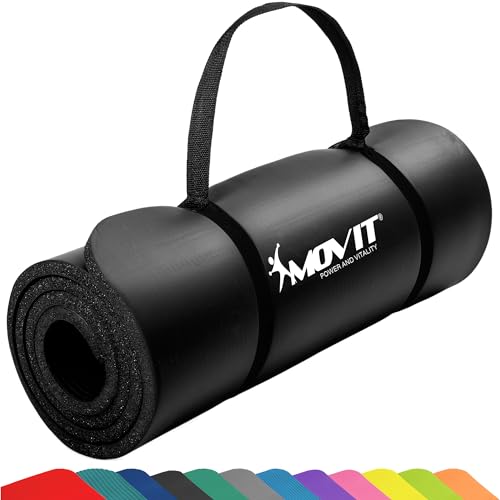 MOVIT Gymnastikmatte, hautfreundlich und phthalatfrei, in 3 Größen und 12 Farben - Auswahl: 190cm x 100cm x...