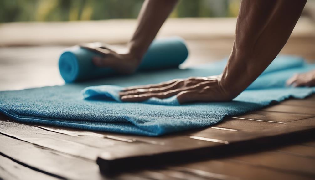 yogamatte richtig reinigen lernen